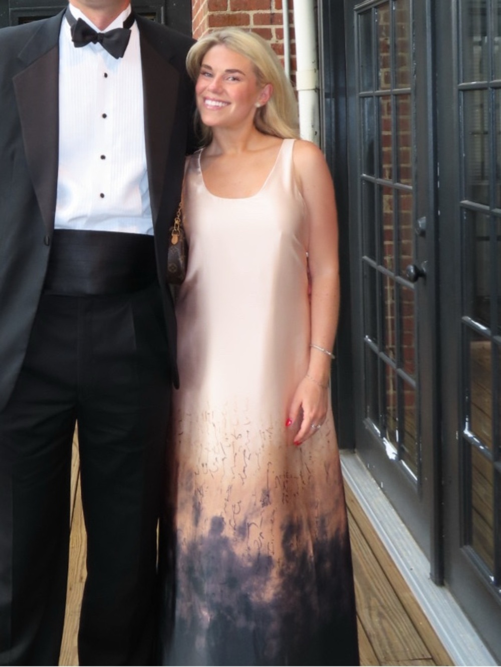 Sleeveless Ombre Maxi Dress in Blush and Black